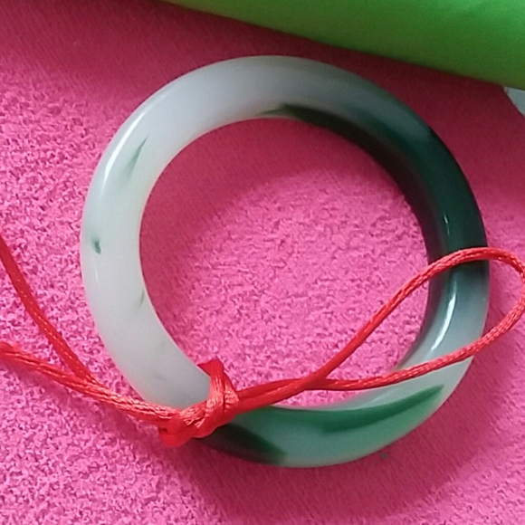 green Gemstone hetian jade bangle bracelet